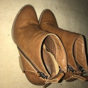 Tan booties